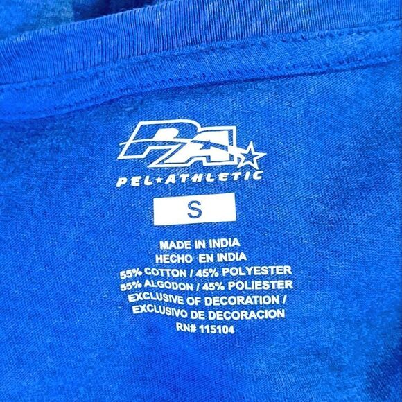 Pel athletic SABASTIAN RIVER SHARKS BLUE FOOTBALL TEAM TEE SHIRT SIZE S - Picture 4 of 9